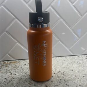 Hydro Flask Orange Water Bottle with Black Lid